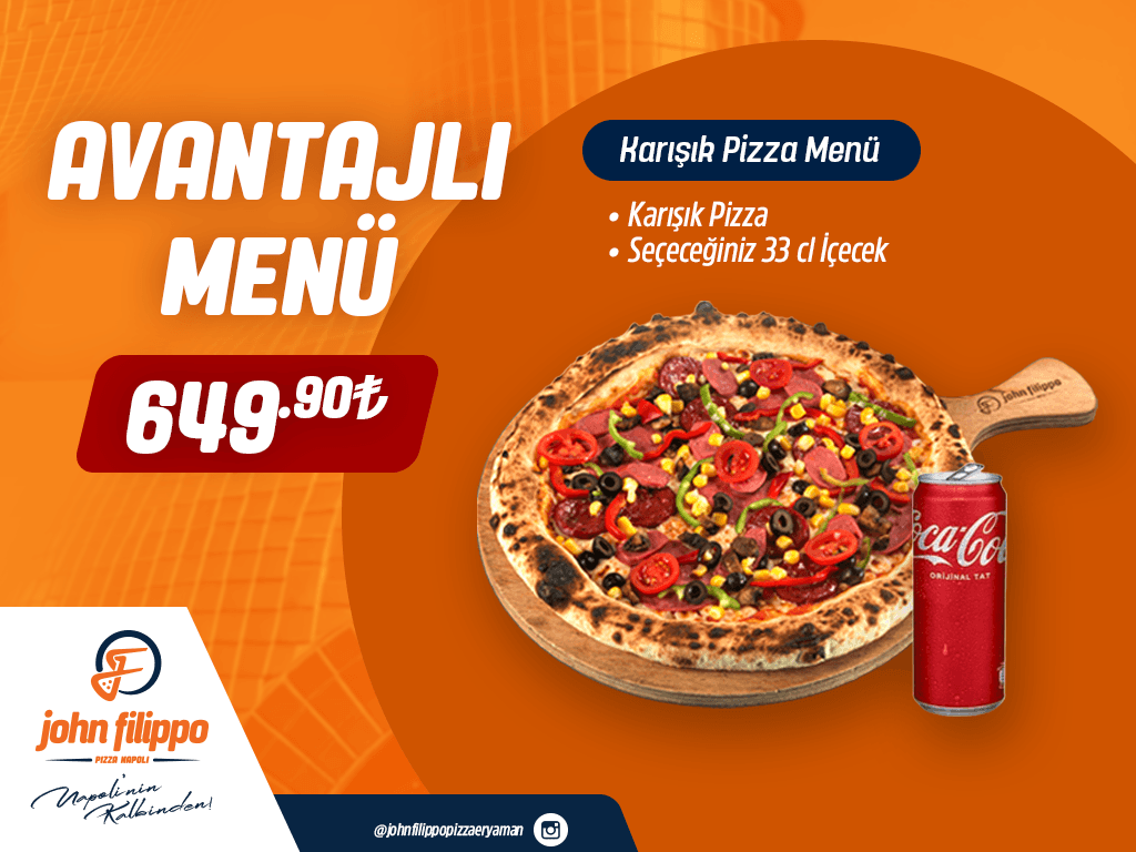 Avantajlı Menü - Karışık Pizza Menü 649,90 ₺
