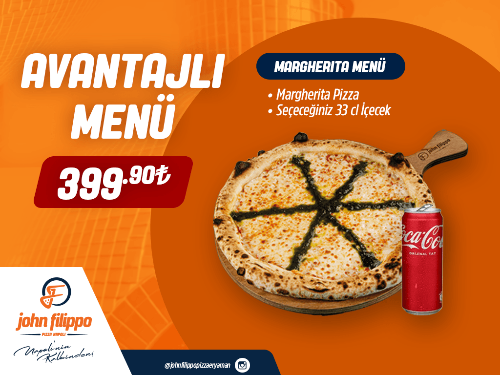 Avantajlı Menü - Margherita Pizza Menü 399,90 ₺